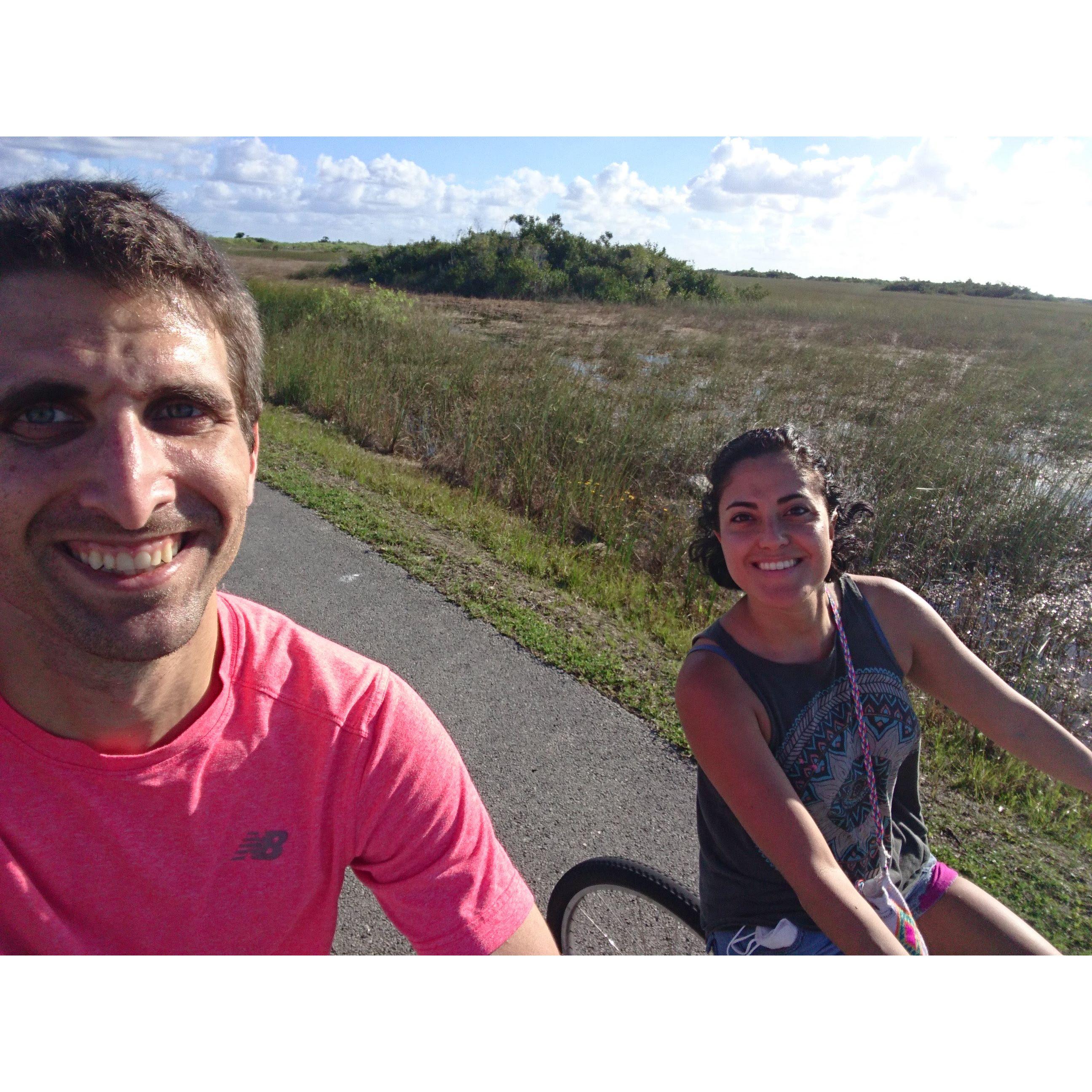 Kyle's first time visiting Ximena in Miami and his first time biking by alligators in the Everglades!