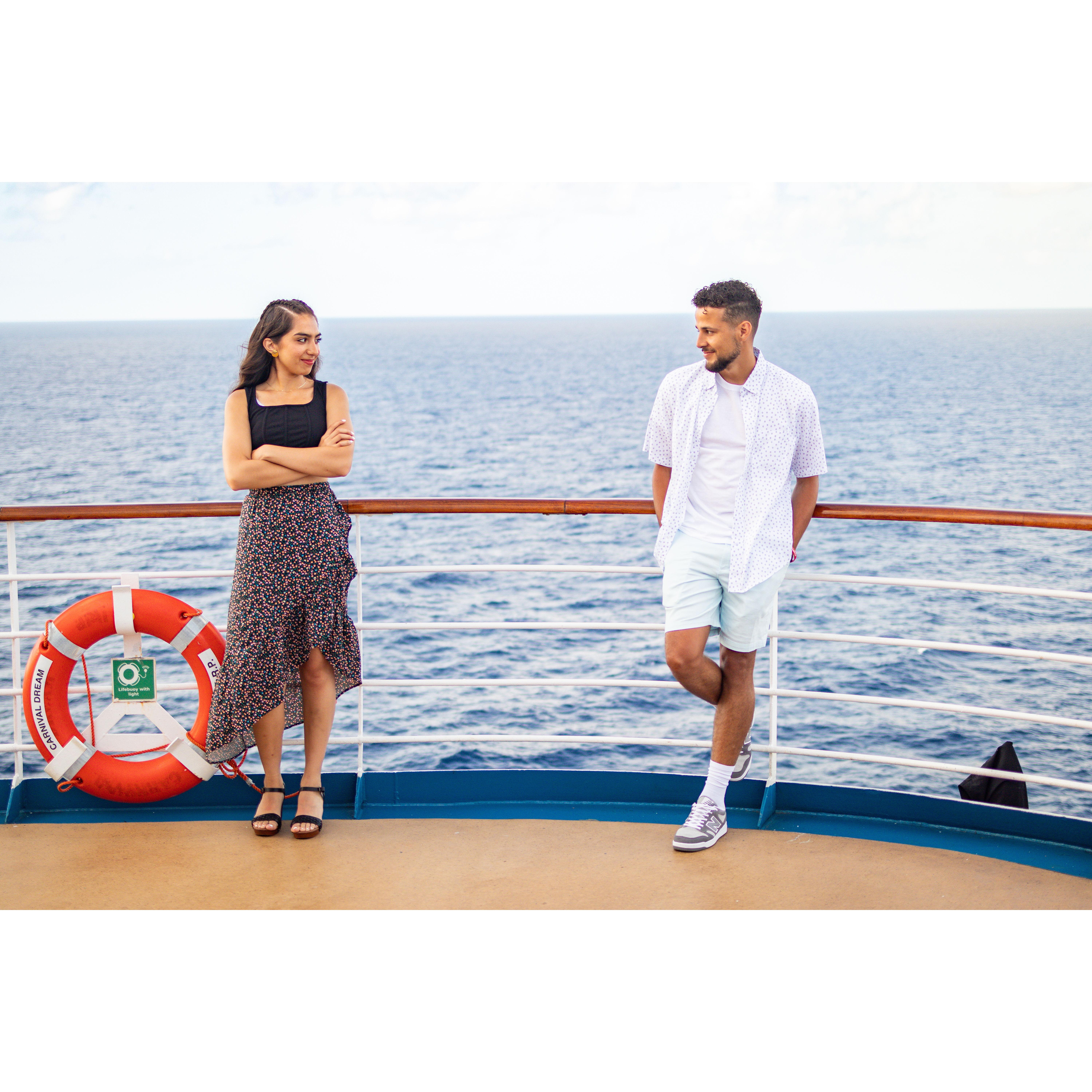 At our first family cruise as official and this just explains us haha