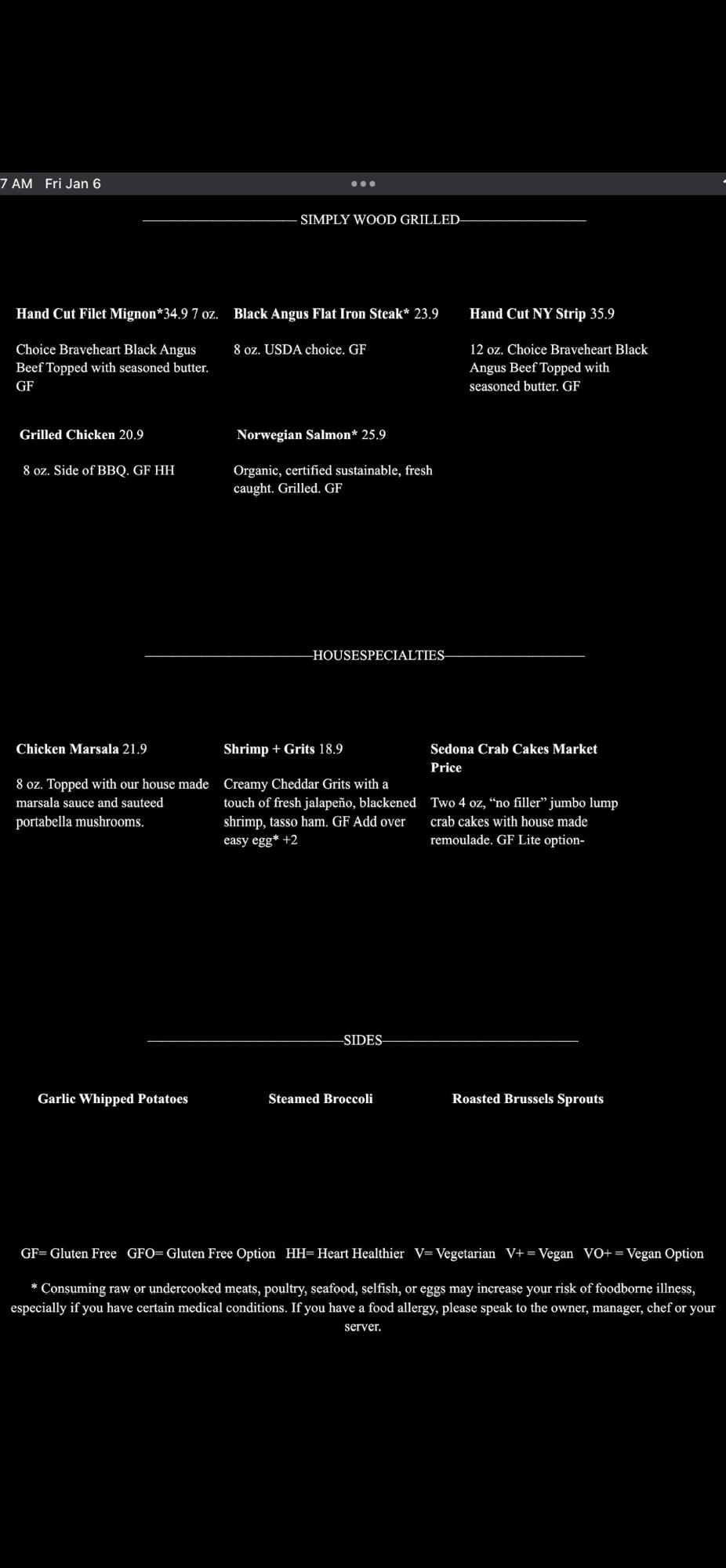 Dinner Menu! 1/2