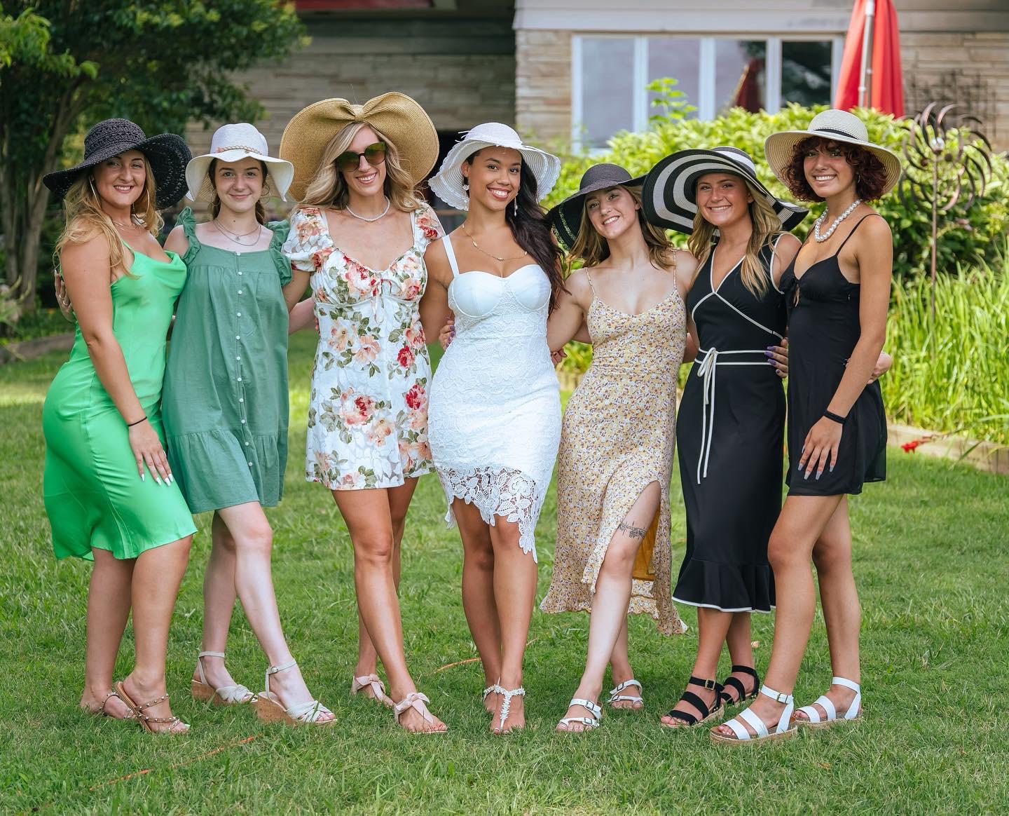 Naomi and her bridesmaids at the bridal shower