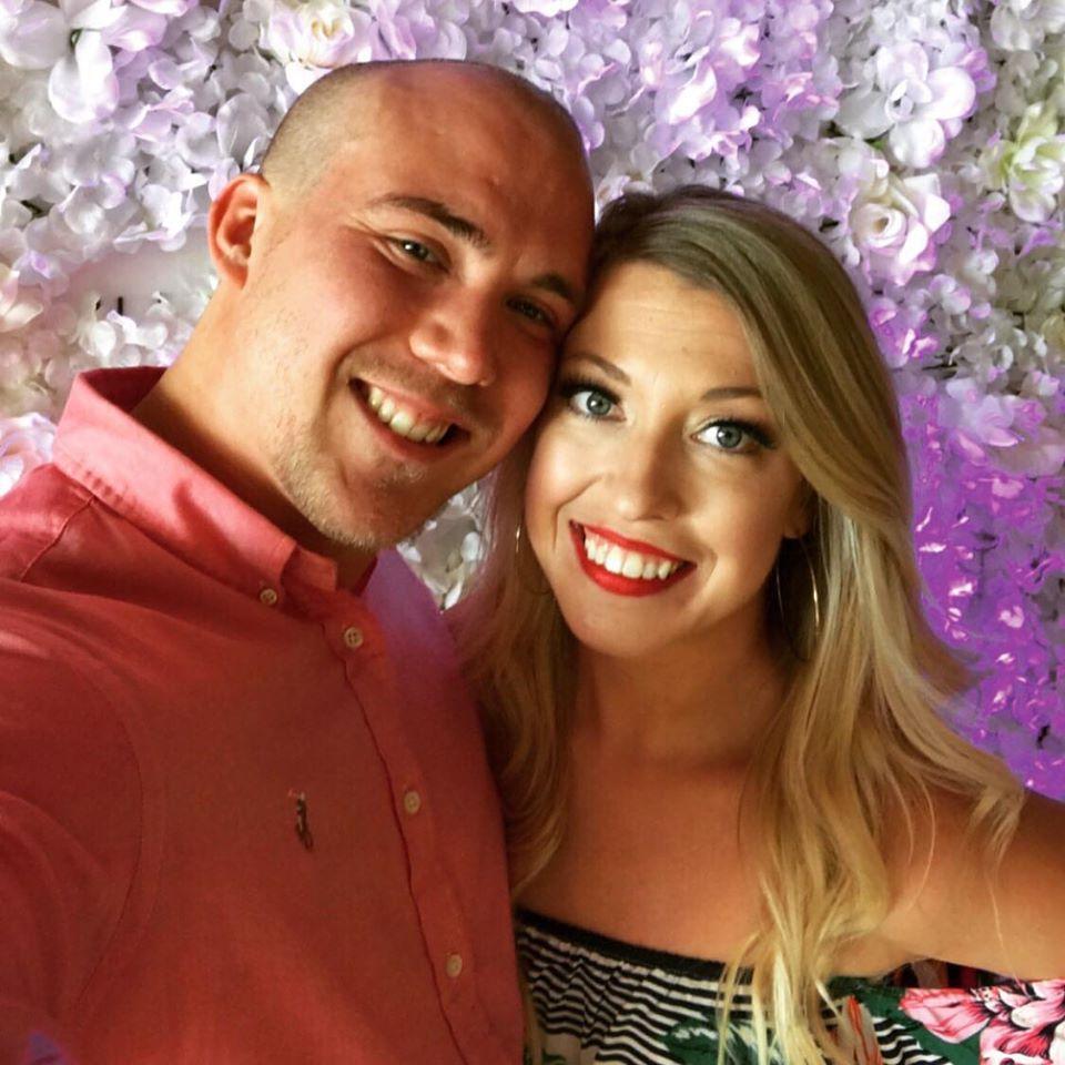 Couldn't pass up the photo op with this gorgeous backdrop at a friend's wedding!