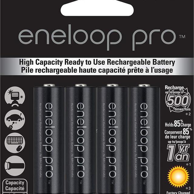 Panasonic BK-3HCCA8BA eneloop pro AA High Capacity Ni-MH Pre-Charged Rechargeable Batteries, 8 Pack