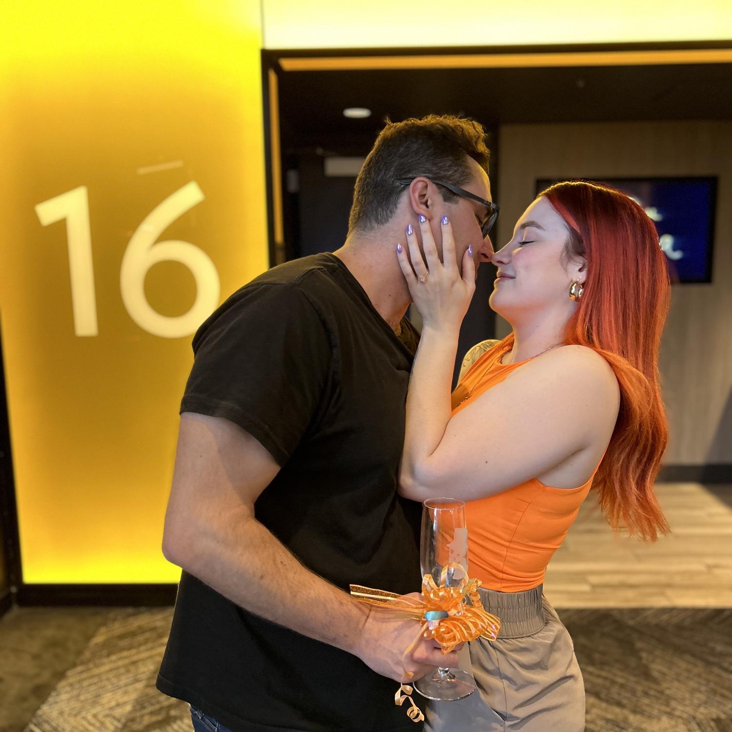 On July 20th Shaun proposed at the movies!!