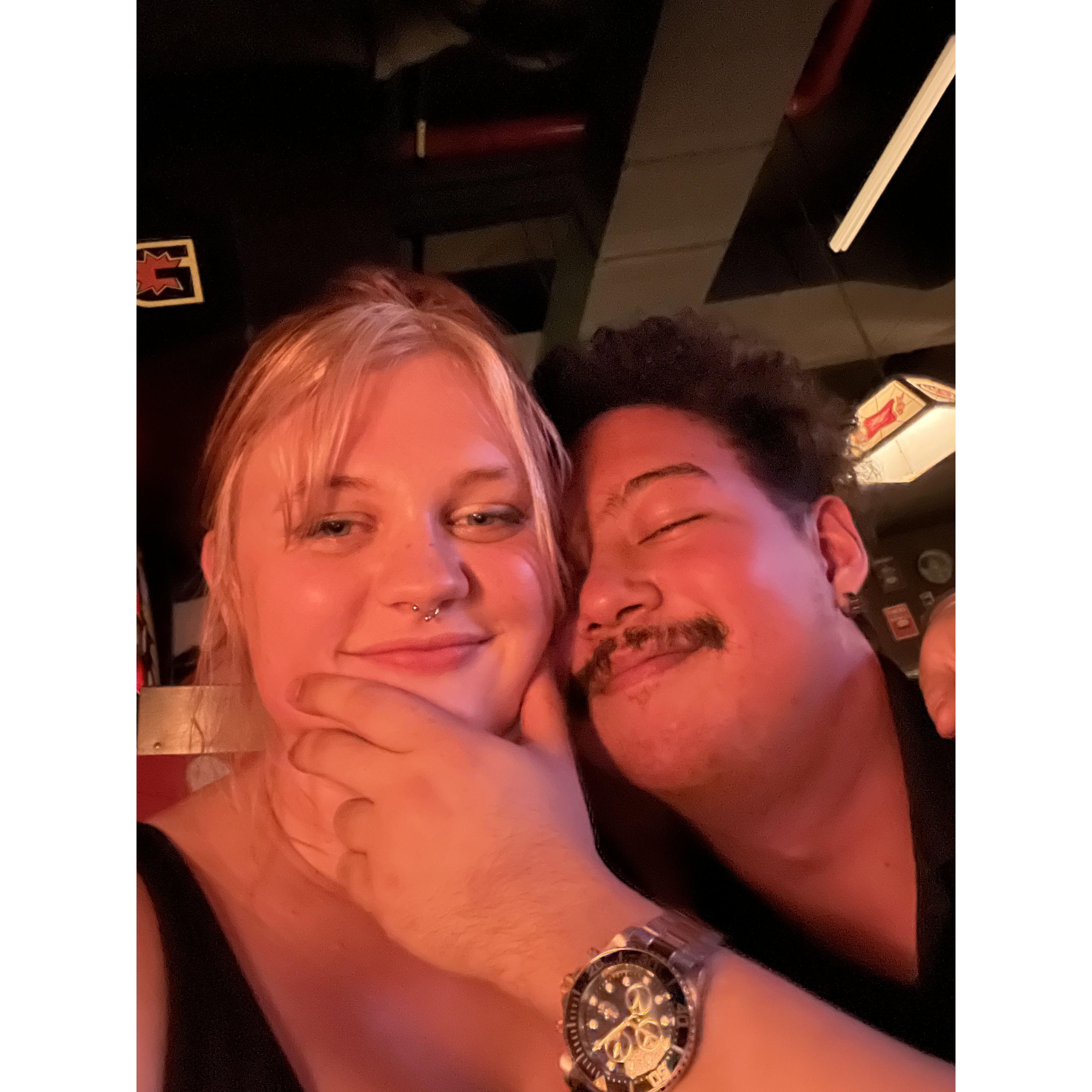 Our first photo together