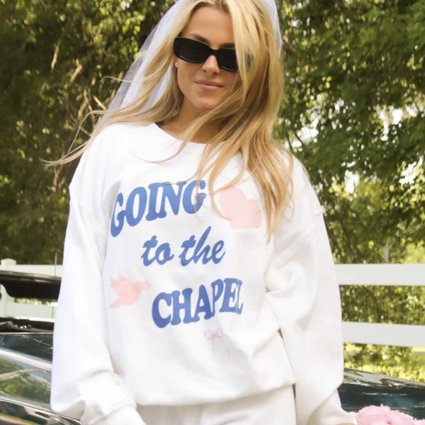 friday + saturday: going to the chapel sweatshirt