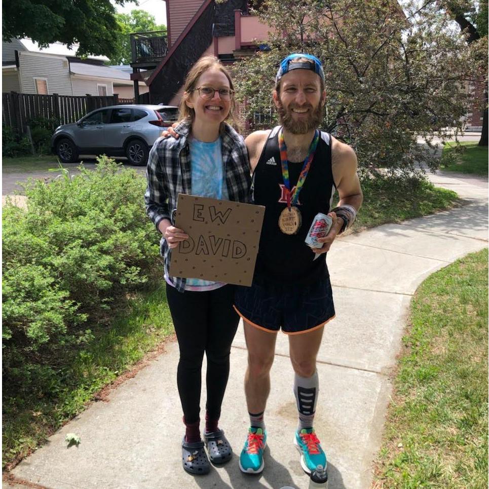 David ran his solo marathon!!