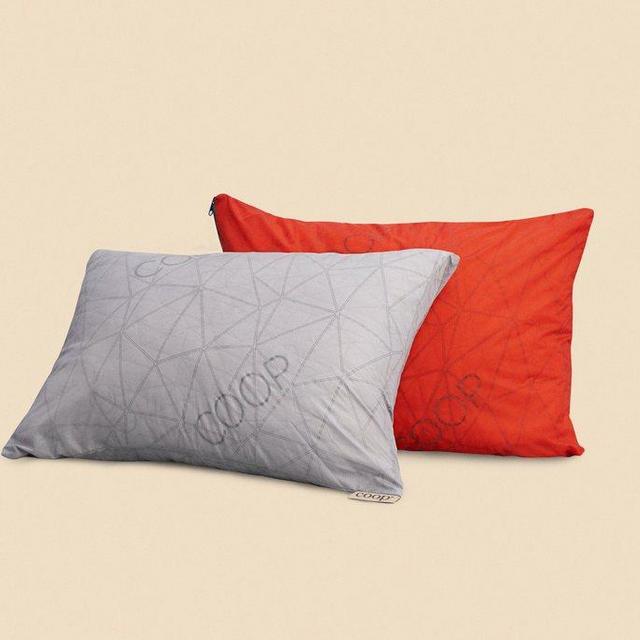 Nylon Camping Pillowcase (1 Bonfire Red & 1 Ash Gray)