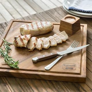 Square Chopping Block with Groove