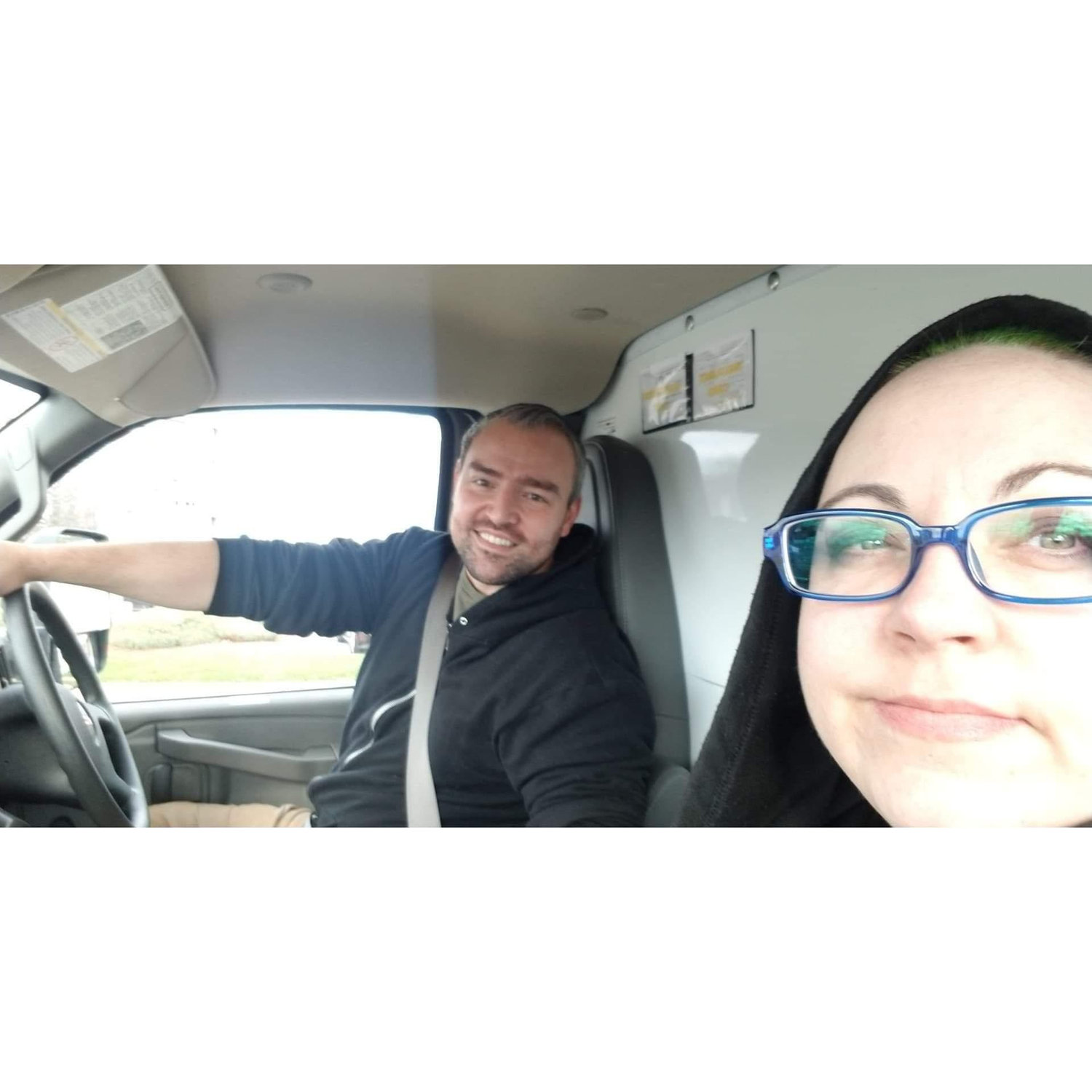 Day two of our drive! Hijinks ensued, apparently the night before we'd run over an antler and punctured a tire, which we didn't notice until after we'd gotten coffee