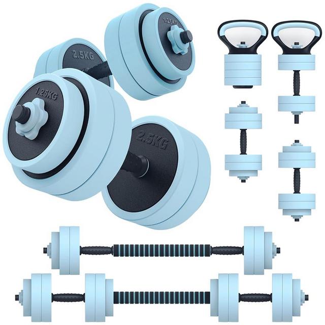 PASYOU Adjustable Dumbbells Sets, 4 in 1 Free Weight Set with Connector, Workout Weights Dumbbells Set Used as Barbell Kettlebell Push up Stand Ab Roller for Workout Gym Home Fitness