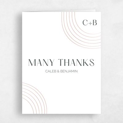 White Geometric Wedding Thank You - Goodwin Portrait