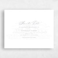 Grey Wedding Save the Date - Malcesine Landscape