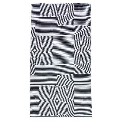 Beach Towel Seasonal Black/White (32"x62")