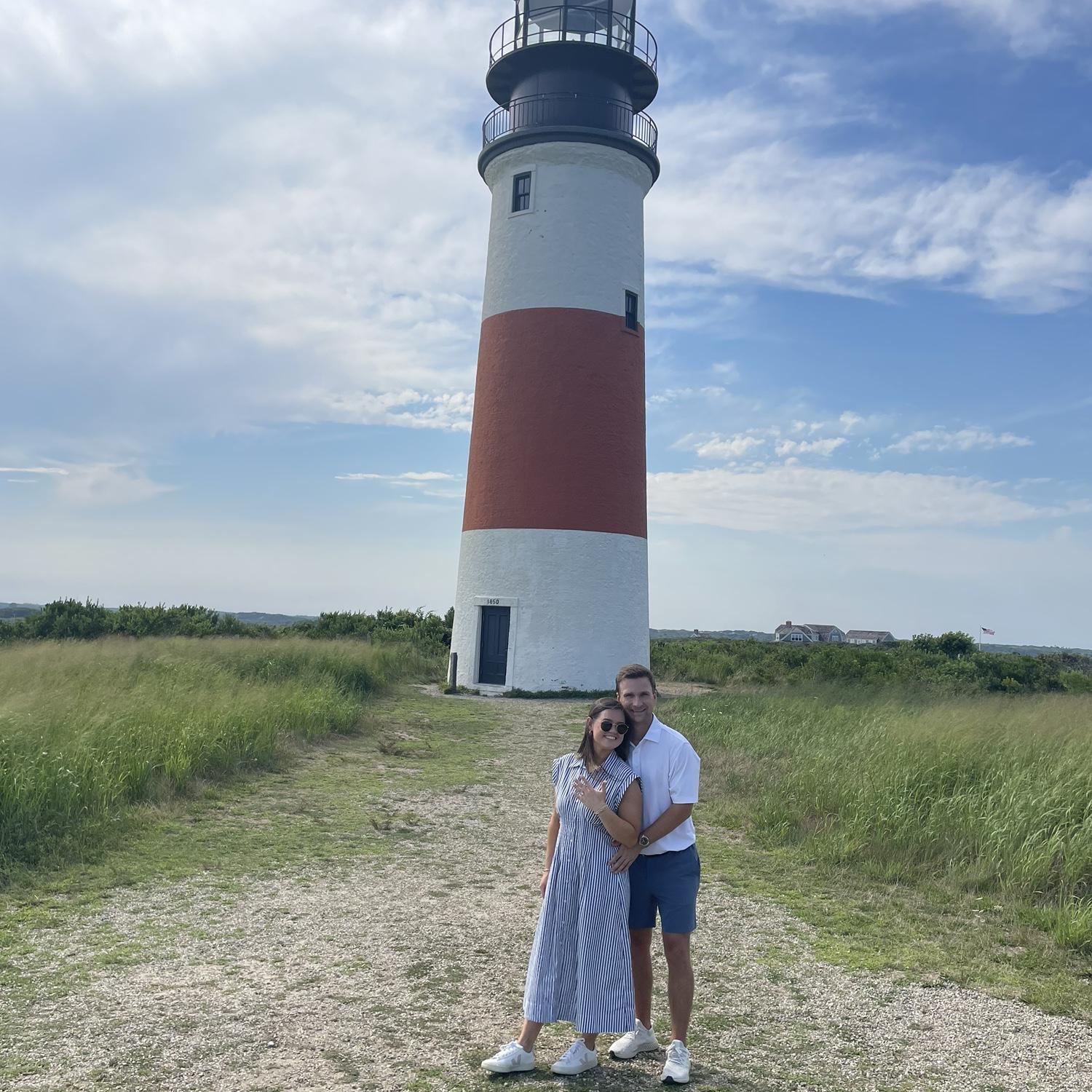 Proposal by the Sankaty Lighthouse in Nantucket!