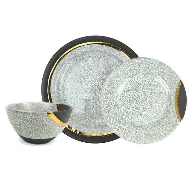 Raku Gold 3 Piece Set - Dinner, Salad, Bowl