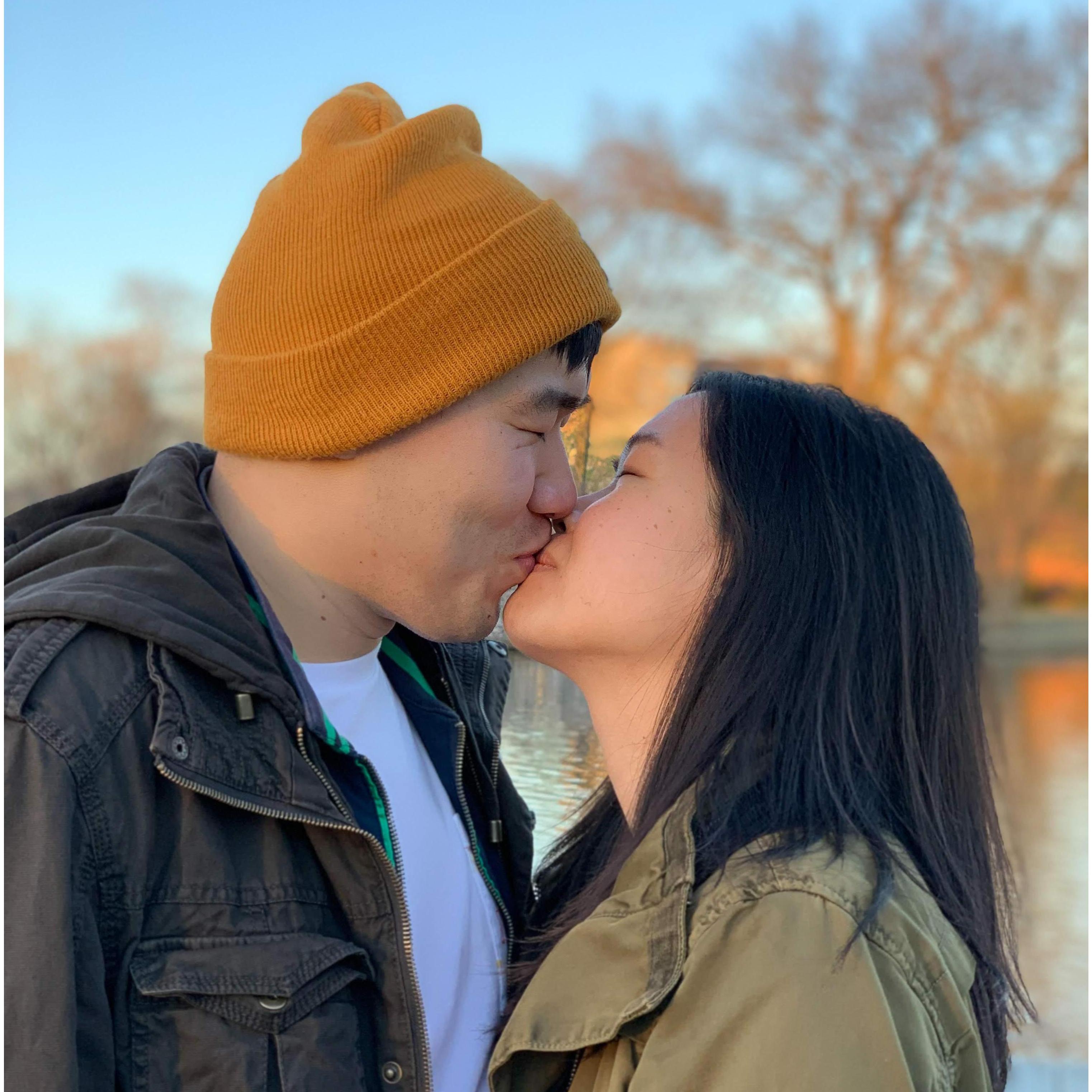 Christine made them kiss. Photo Credit: Christine Chen
