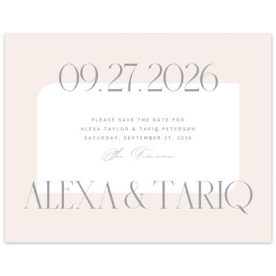 Beige Geometric Wedding Digital Save the Date - Seibel Landscape