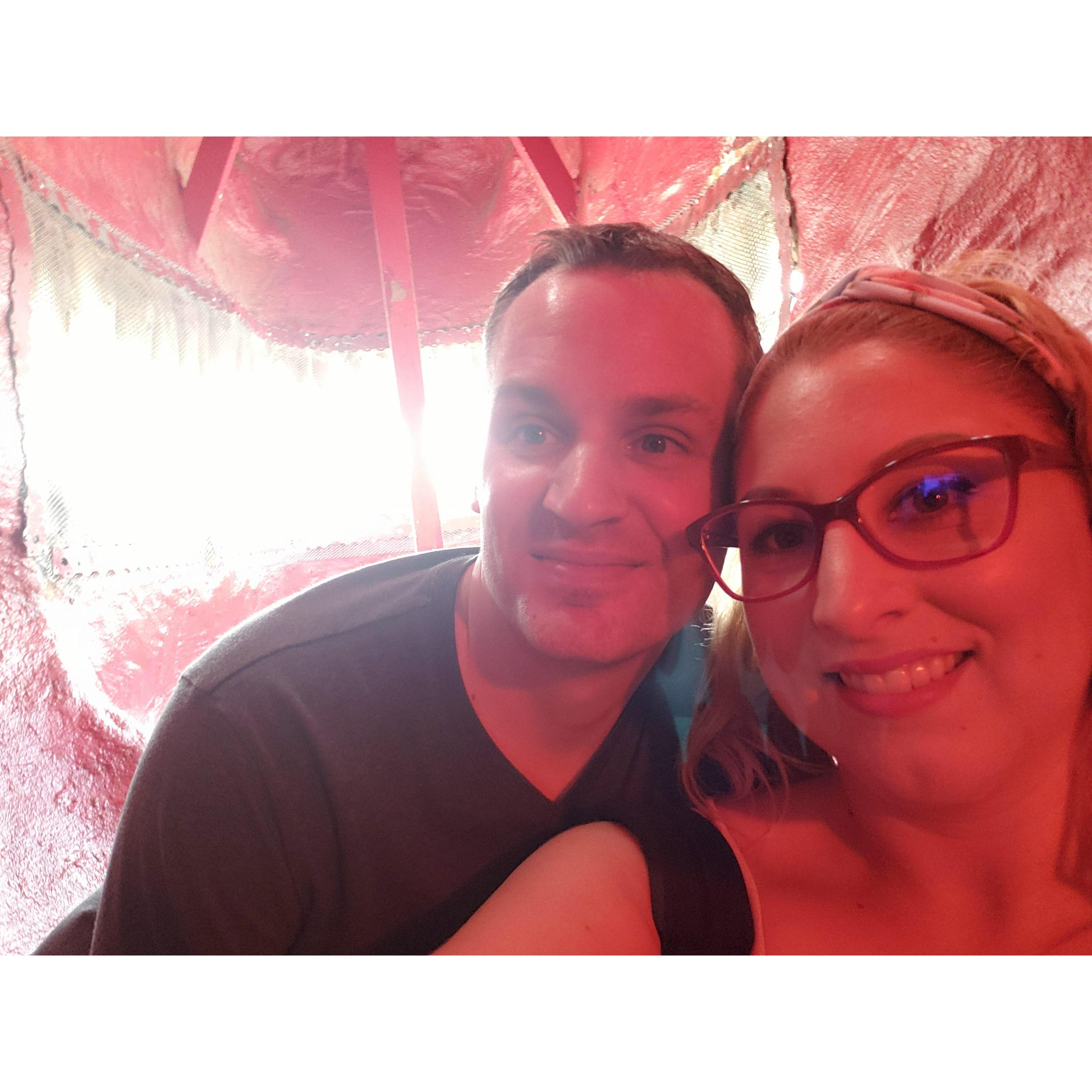 After visiting Ciera's Mom's side of the family in California, we fulfilled Eric's dream of going inside the T-Rex head from Pee-Wee's big adventure.