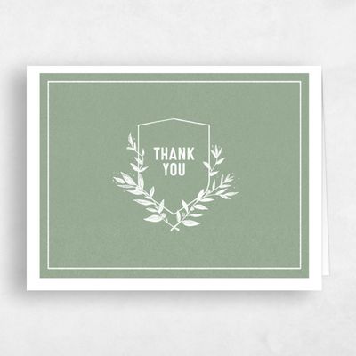 Sage, Green Wedding Thank You - Humboldt Landscape