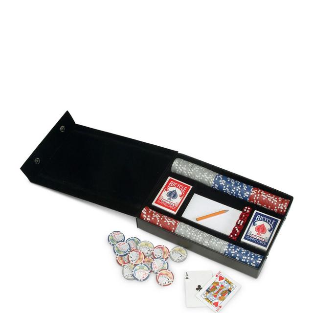 ROYCE New York Professional Poker Set and Leather Case