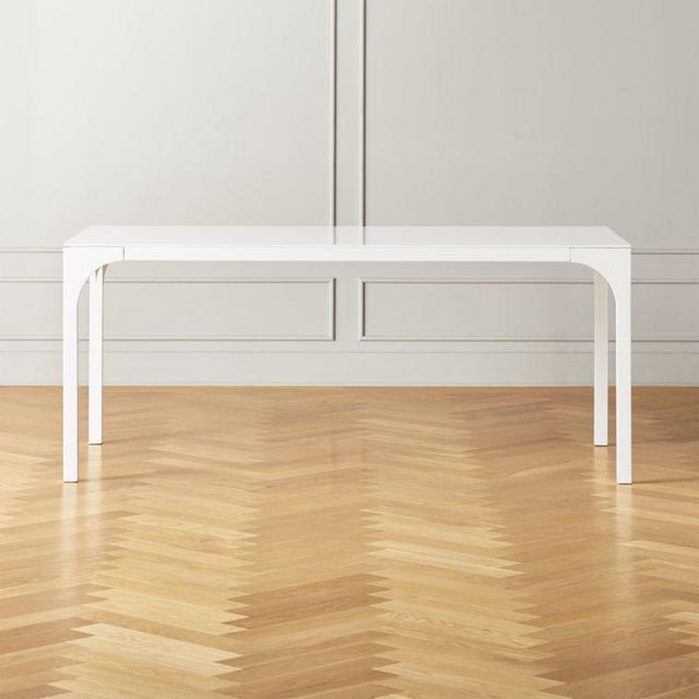 cb2 Aqua Virgo Dining Table - white 72"