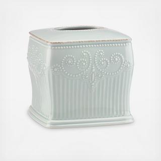 French Perle Ice Blue Tissue Holder