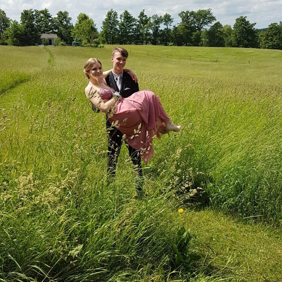 Photos before prom at the old farm house
