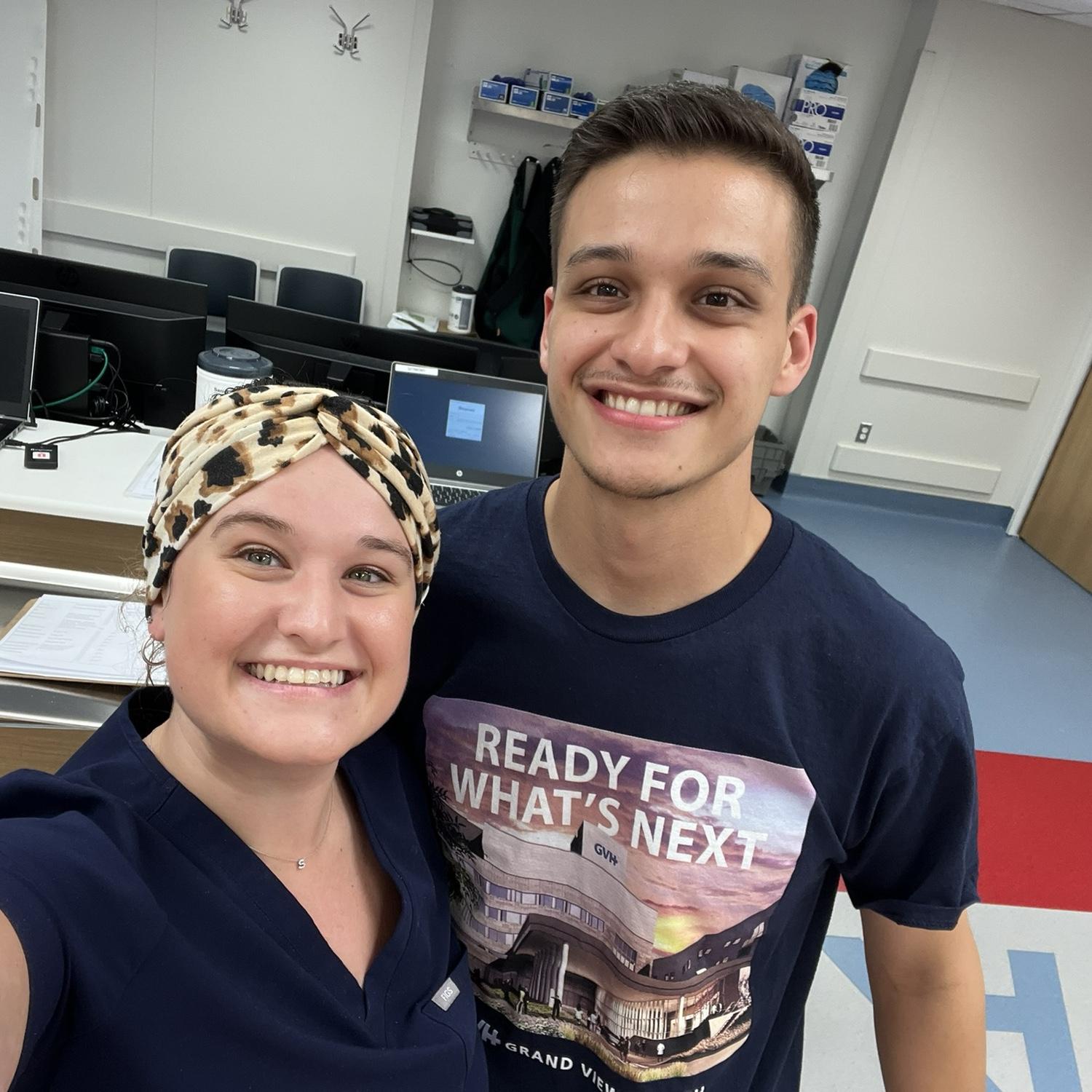We met Summer 2023 while working in the ER! Sarah was a travel nurse & Nate was starting as a staff nurse. We love working together, it makes the shifts fly by!