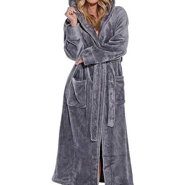 Turquaz Plush Robes For Women, Soft Warm Fleece Bathrobe for Women, Long Comfy Women's Robe