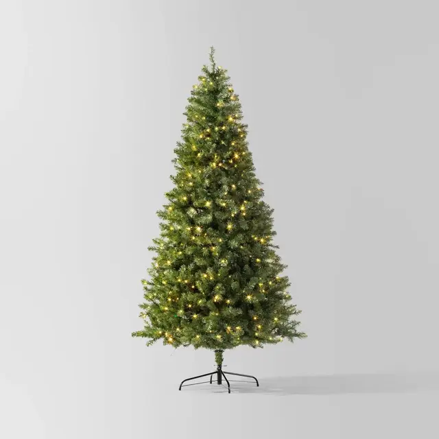 7.5' Pre-lit Alberta Spruce Artificial Christmas Tree Dual Color LED Lights - Wondershop™: Electric, Flame-Resistant, Indoor Use