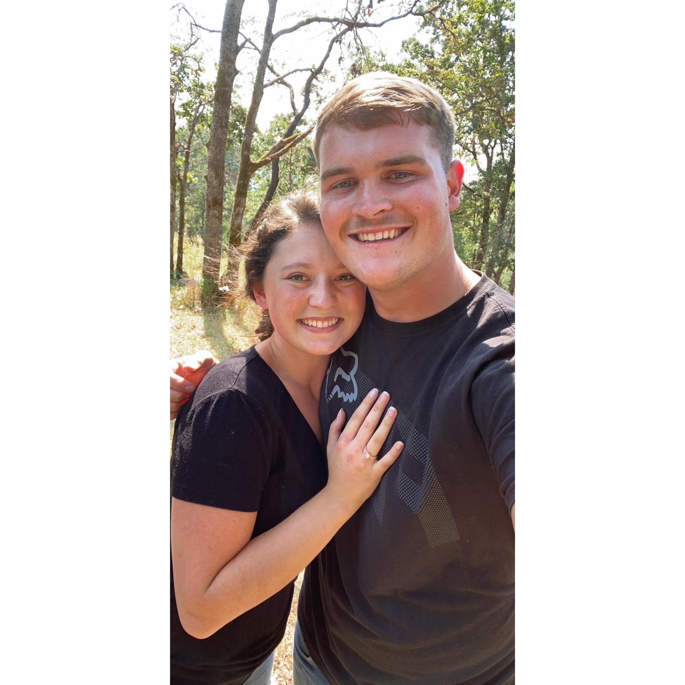Moments after getting engaged <3