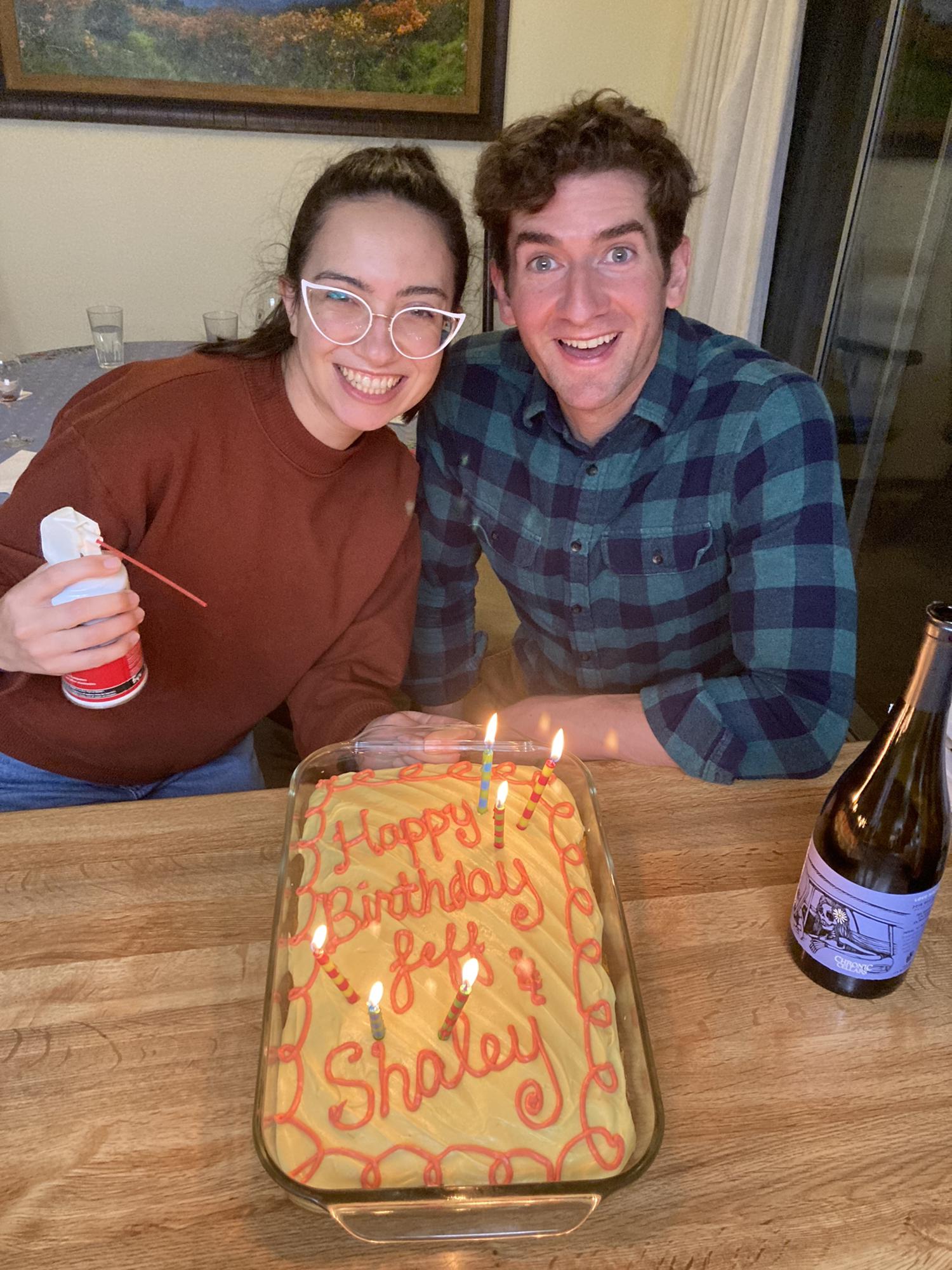 Shaley's mom made us an iconic shared birthday cake to celebrate our days. Fun fact: our birthdays are on consecutive days!