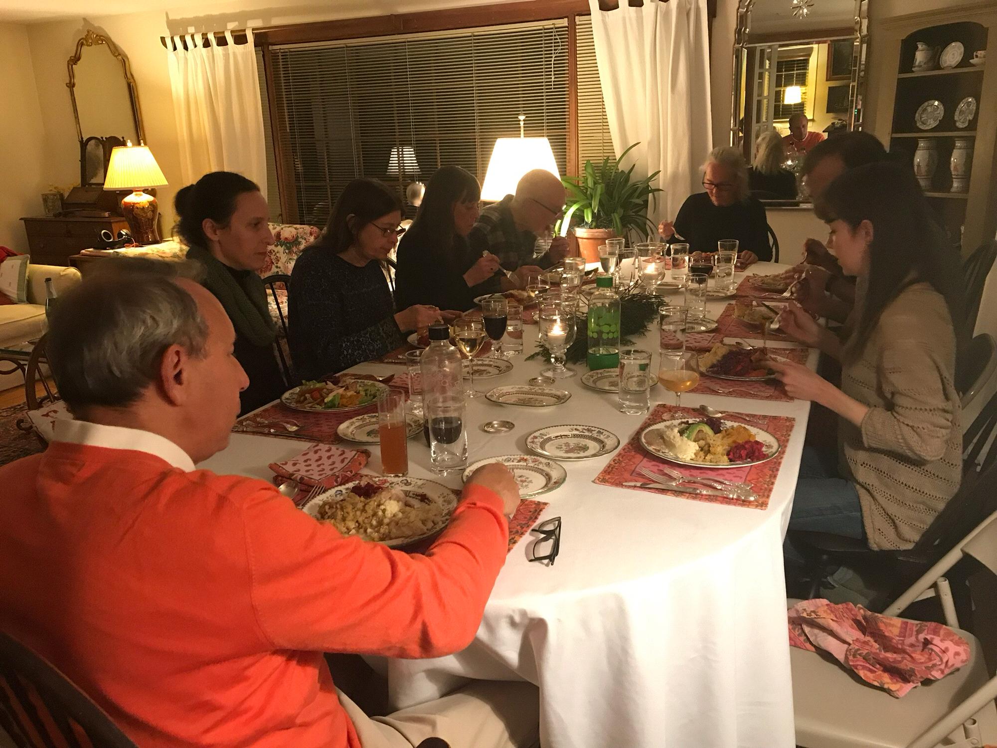 Forbes-Smith extended family gives thanks in Connecticut.