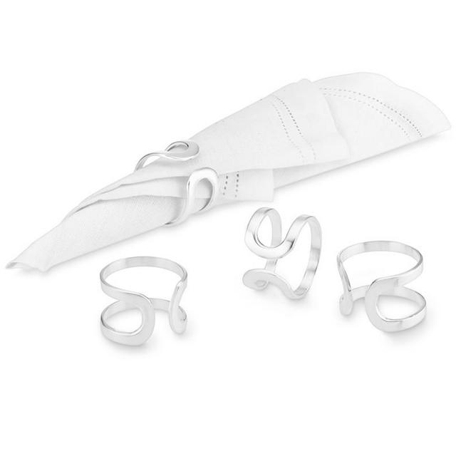 Modern Geo Napkin Rings, Set of 4