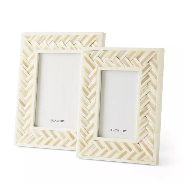 Serena & Lily Chevron Bone Frame, Set of 2