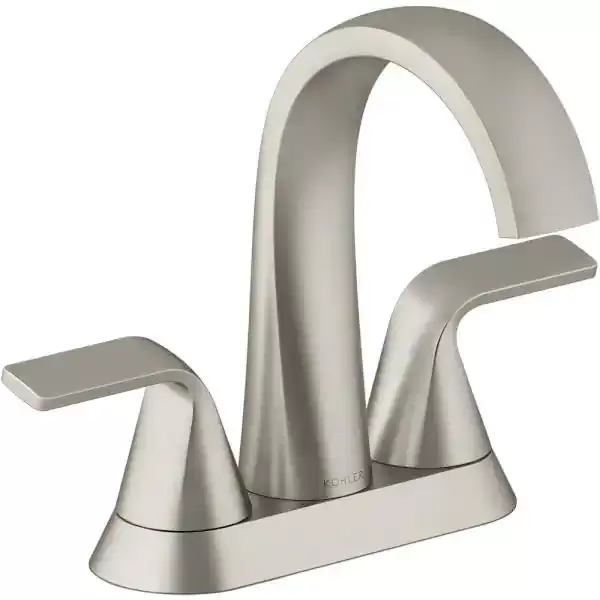 KOHLER Cursiva Bathroom Faucet in Vibrant Brushed Nickel