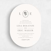 Beige Wedding Invitation - Grandiflora Classic