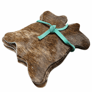 Mini Cowhide Shape Coasters - Set of 6