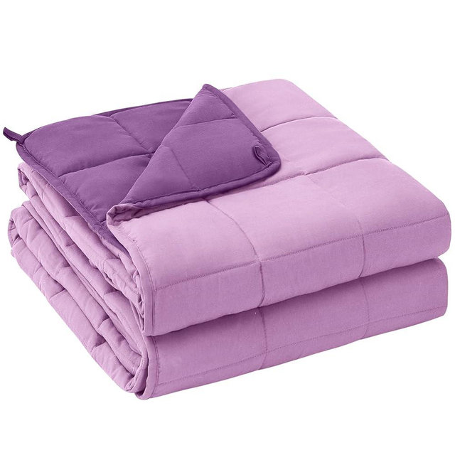 yescool Weighted Blanket for Adults (20 lbs, 80” x 87”, Purple) Cooling Heavy Blanket for Sleeping Perfect for 190-210 lbs, King Size Breathable Blanket with Premium Glass Bead, Machine Washable