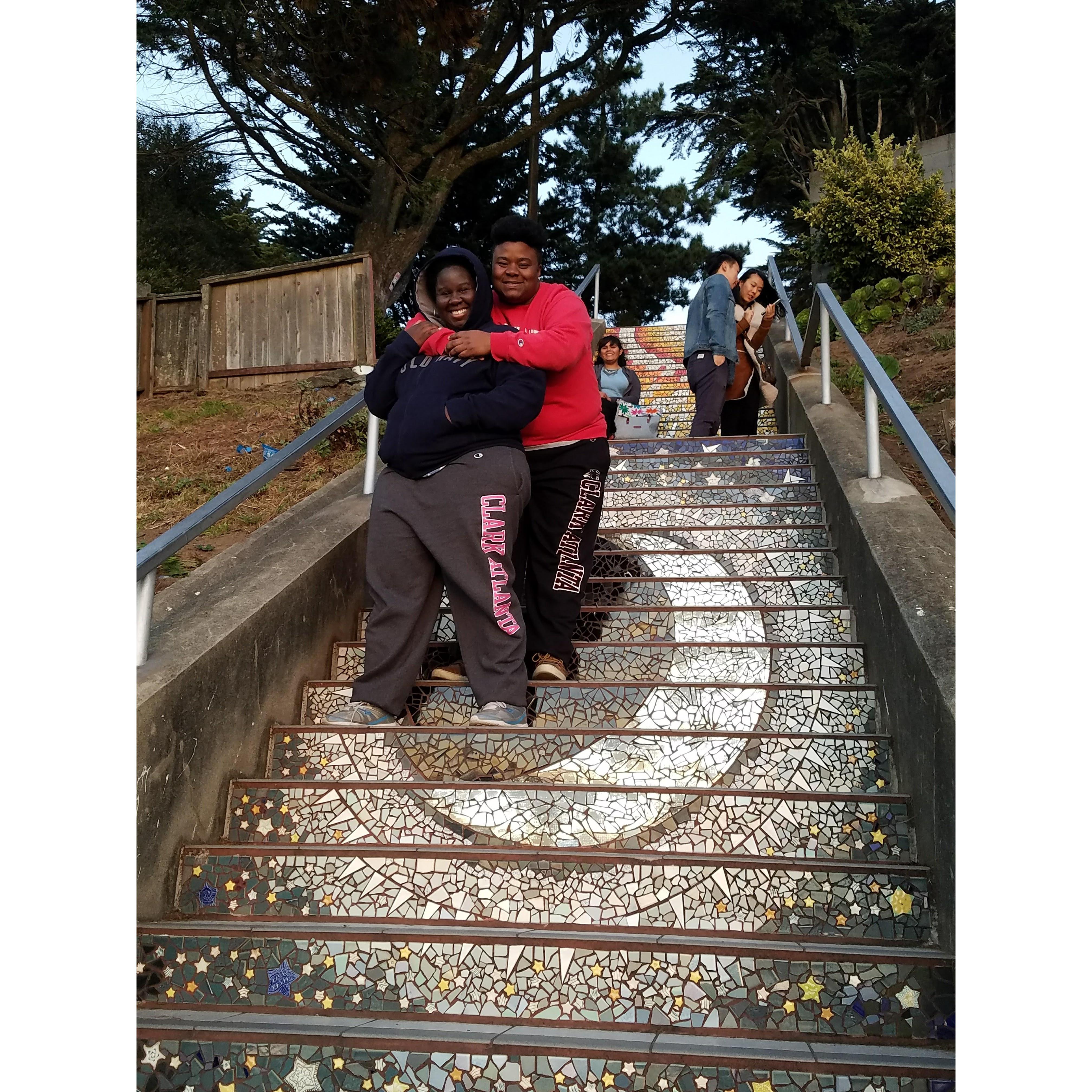 Panthers spotted.  City explorations. 
Mural Stairs

San Fran
November 2017