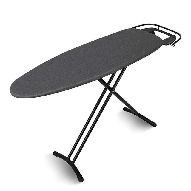 Duwee Ironing Board with Retractable and Adjustable Iron Rest, Steel Top Board with 10mm Thicken Felt Pad and Heat Resistant Cover, Heavy Duty Legs,14"x43"