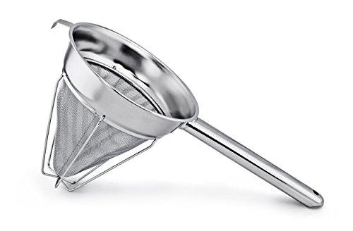 New Star Foodservice 38071 Stainless Steel Reinforced Bouillon Strainer, 8-Inch