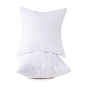 HOMESJUN - Set of 2, 100% Cotton Down Alternative Decorative Throw Pillow Insert, Square, 18x18 Inch