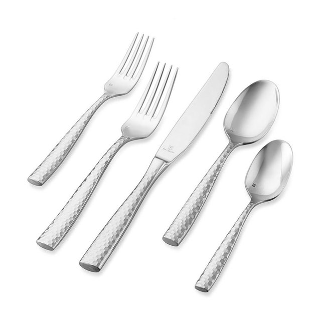 Fortessa Lucca Faceted 20-Piece Flatware Placesetting