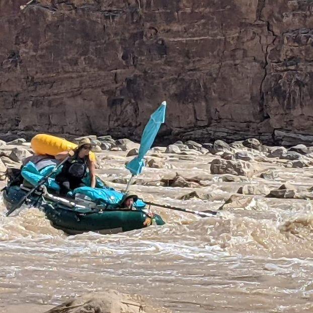 KK shredding the KNARR with little James on her bow!!