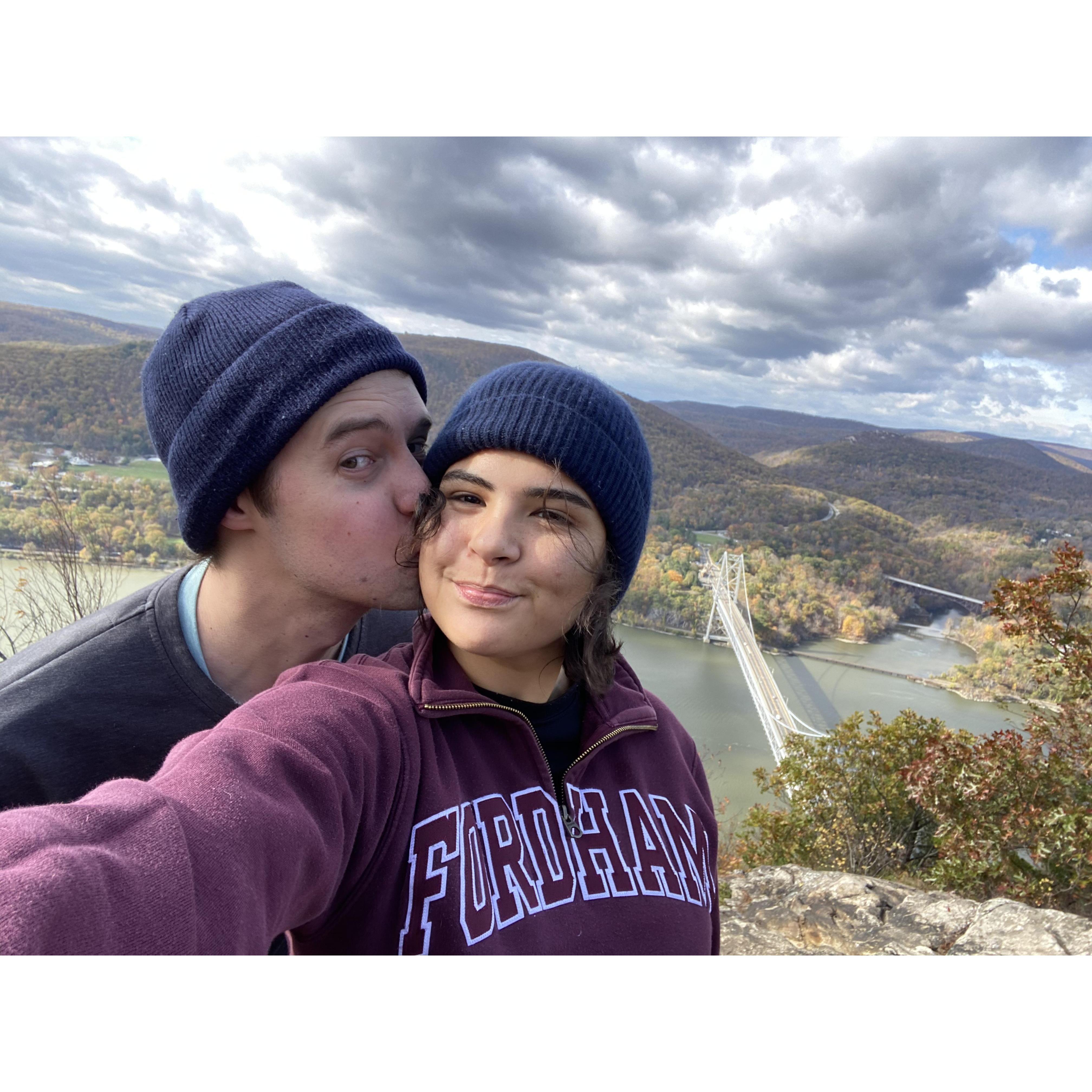 At the top of Anthony's Nose on Bear Mountain 
November 2020