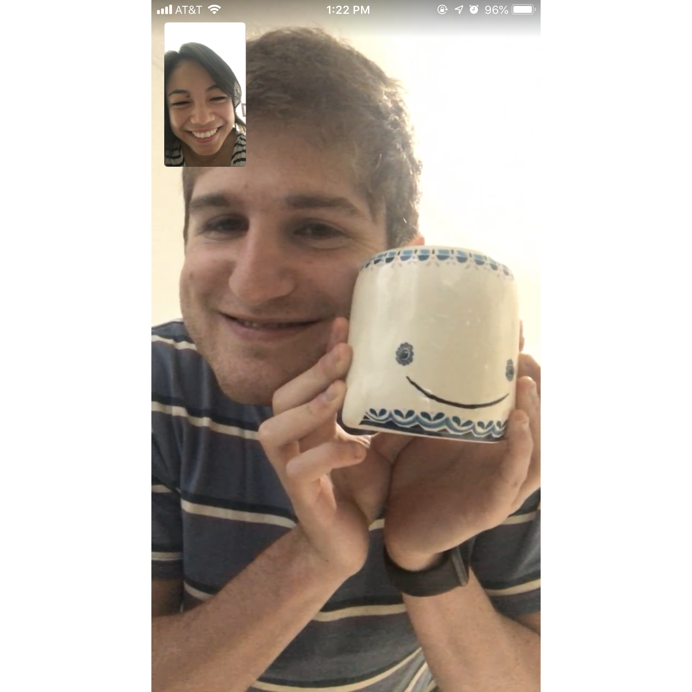One of many Facetimes during our 2.5 years of long distance