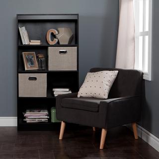 Axess 4-Shelf Bookcase with Fabric Storage Baskets