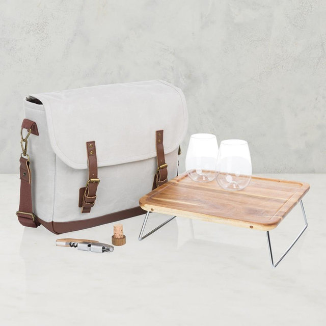 Adventure Wine Tote, Off-White