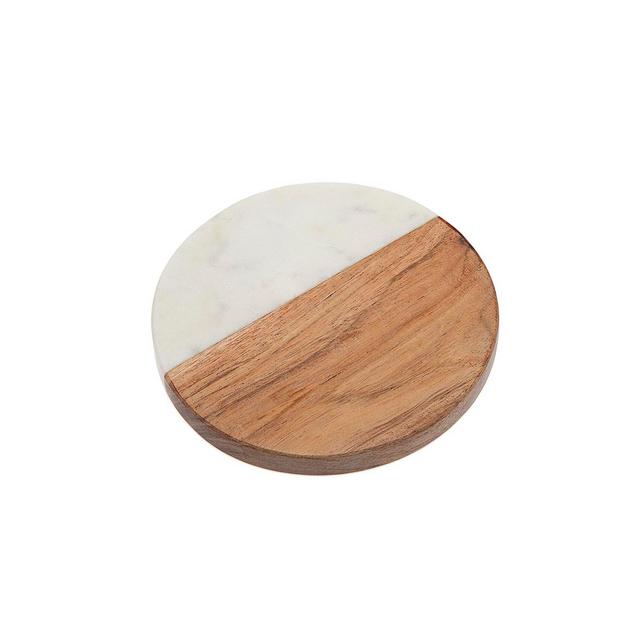 Godinger Wood & Marble 5" Round Trivet
